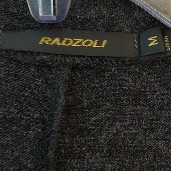 Radzoli M Gray Button Side Wrap Dangling Front Tassels Elegant Boho Cape Sweater - Picture 7 of 9